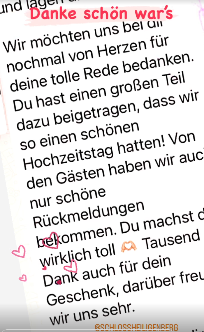 Feedback auf Instagram